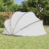 vidaXL Pool Dome Folding Manual Grey and Orange 405 x 405 x 192 cm