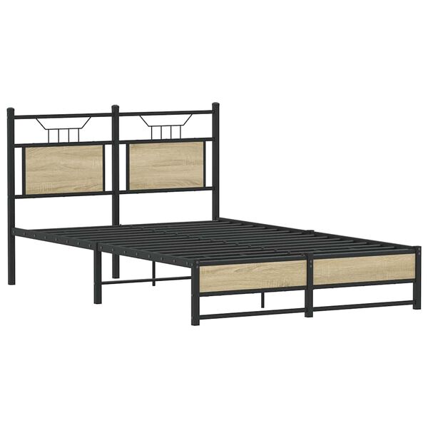 vidaXL Bed Frame without Mattress Sonoma Oak 120x200 cm Engineered Wood