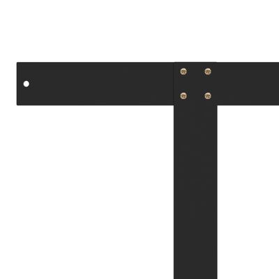 vidaXL Backrest for Pallet Sofa Black 110 cm Iron