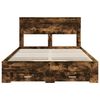 vidaXL Bed Frame with Drawer Smoked Oak 150 x 200 cm Engineered Wood