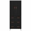 vidaXL Highboard Black Oak 69.5 x 34 x 180 cm Engineered Wood