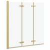 vidaXL Shower Enclosure Gold 130 x 138 cm ESG Glass and Aluminium
