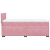 vidaXL Box Spring Bed with Mattress Pink 90x190 cm Velvet