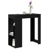 vidaXL Bar Table Black Oak 102 x 50 x 103.5 cm Engineered Wood