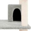 vidaXL Cat Tree with Sisal Scratching Posts Light Grey 162 cm