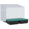 vidaXL Chicken Nesting Box 2 Compartments Wall-Mounted Galvanised Steel