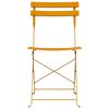 vidaXL Garden Folding Chair Folding 2 pcs Mustard 42 x 46 x 82cm Steel