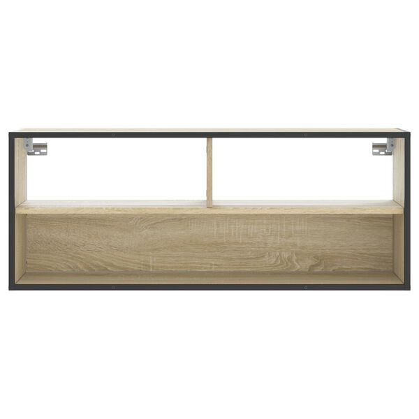 vidaXL TV Cabinet Sonoma Oak 100x31x39.5 cm Engineered Wood and Metal
