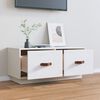vidaXL TV Cabinet White 80x34x35 cm Solid Wood Pine