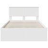 vidaXL Bed Frame with Headboard White 120 x 200 cm Engineered wood