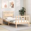 vidaXL Bed Frame without Mattress Single Solid Wood Pine
