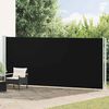 vidaXL Patio Retractable Side Awning 180x600 cm Black