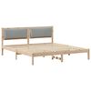 vidaXL Bed Frame Light Grey 180 x 200 cm Solid Pine Wood