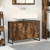 vidaXL Bathroom Cabinet Smoke Oak 90 x 30 x 60 cm Engineered Wood