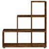 vidaXL Staircase Bookcase Smoked Oak 107 cm Engineered Wood