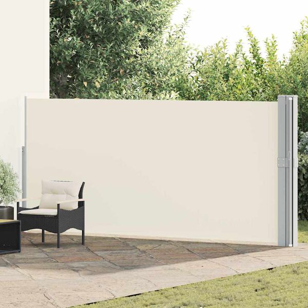 vidaXL Patio Retractable Side Awning 170x1200 cm Cream