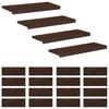 vidaXL Stair Treads 20 pcs 80 x 30 x 2 cm Dark Brown Solid Beech Wood