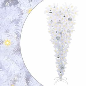 vidaXL Artificial Christmas Tree with Stand White 120 cm PVC and Steel