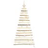 vidaXL Christmas Tree with 80 LEDs Natural 150 cm Solid Ash Wood