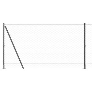 vidaXL Welded Wire Fence with Concrete Base 10 x 1.2 m (W x H)