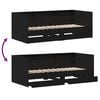 vidaXL Daybed with Headboard Black Oak 100 x 200 cm Engineered Wood