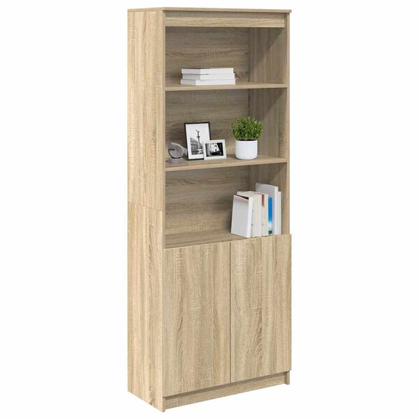 vidaXL Highboard Sonoma Oak 70x35x180 cm Engineered Wood