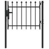 vidaXL Fence Gate BOXTEL 103 x 124.5 cm Powder-Coated Steel Grey