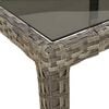 vidaXL Garden Dining Table Grey 90 x 90 x 75 cm Poly Rattan