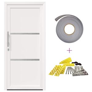 vidaXL Front Door 108 x 208 cm PVC White