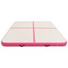 vidaXL Inflatable Gymnastics Mat with Pump 200x200x10 cm PVC Pink