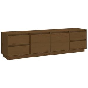 vidaXL TV Cabinet Honey Brown 176x37x47,5 cm Solid Wood Pine