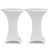vidaXL Standing Table Cover Ø70 cm White Stretch 4 pcs