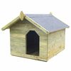 vidaXL Dog House | Green | Impregnated Pinewood | Medium | Adjustable Armrests