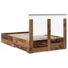 vidaXL Bed Frame with Headboard Old Wood 120 x 190 cm Engineered Wood