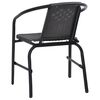 vidaXL Garden Chairs 4 pcs Plastic Rattan and Steel 110 kg