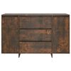 vidaXL Sideboard with 3 Drawers Smoked Oak 120x41x75 cm Engineered Wood