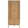 vidaXL Wardrobe OLDEN Brown 76.5x53x172 cm Solid Wood Pine