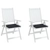 vidaXL Garden Chair Cushions 2 pcs Black Check Pattern 50x50x4 cm Fabric