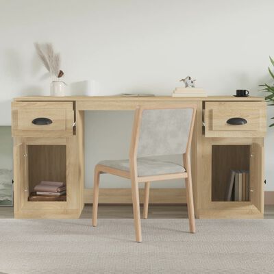 vidaXL Desk with Cabinet Sonoma Oak Engineered Wood