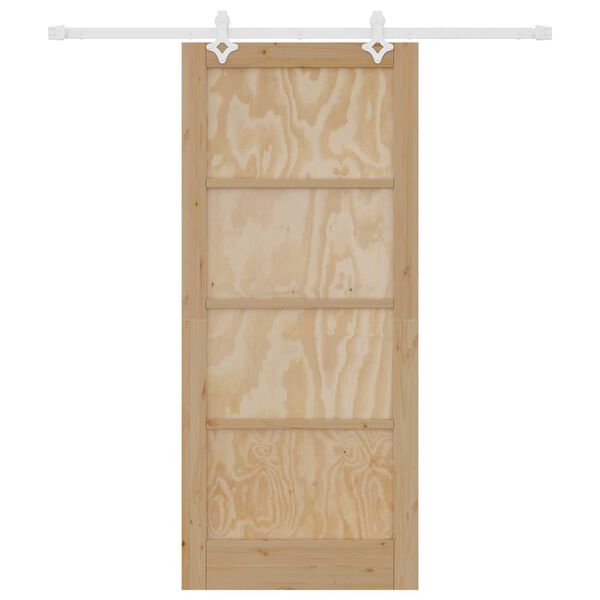 vidaXL Sliding Door Natural and white 86 x 198.5 cm