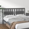 vidaXL Bed Headboard Grey 165.5x4x100 cm Solid Wood Pine