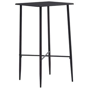 vidaXL Bar Table | Black | MDF with PVC coating and powder-coated steel