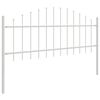 vidaXL Garden Fence 5 pcs White 170 x 115 cm Powder-Coated Steel