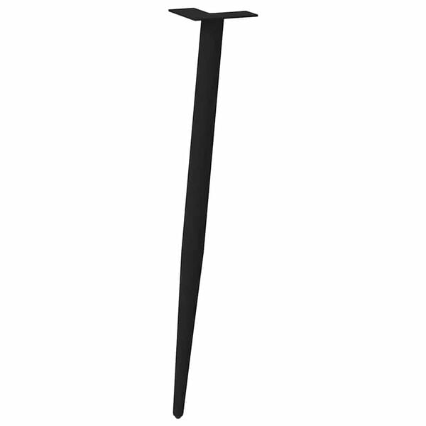 vidaXL Console Table Legs Conical Shape 4 pcs Black 72-73 cm Steel