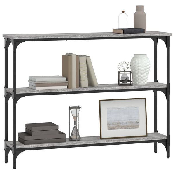 vidaXL Console Table Grey Sonoma 100x22.5x75 cm Engineered Wood