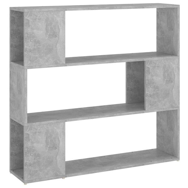 vidaXL Book Cabinet Room Divider Concrete Grey 100x24x94 cm