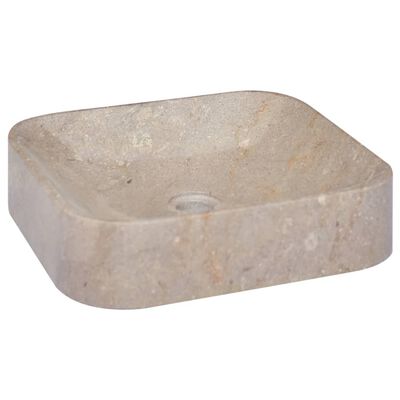vidaXL Sink Grey 40x40x10 cm Marble