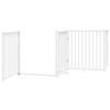 vidaXL Dog Gate with Door Foldable 6 Panels White 480 cm Poplar Wood