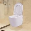vidaXL Wall Hung Toilet with Concealed Cistern Ceramic White