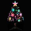 vidaXL Christmas Tree with LED Snowflakes Black 64 cm Fibre Optic